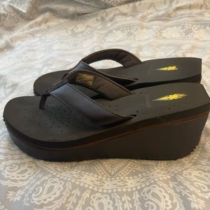 Volatile Frappachino brown wedge sandal 🤎